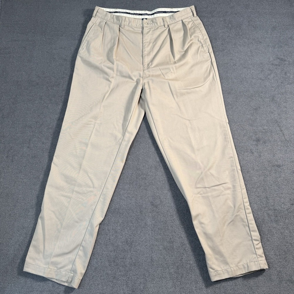Vintage Polo Ralph Lauren Chino Pants Size 38x32 Straight Fit Classic Pleated